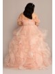 Plus Convertible Ruffle Tulle Quince Dress Fifteen Roses 8FR2101