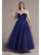 Plus Mosaic Beaded Ball Gown with Sparkle Skirt Jules and Cleo WBM2782W