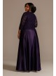 Plus Satin and Lace Dress with Matching Jacket Oleg Cassini WBM2675W