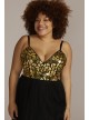 Plus Size A-Line Dress with Mosaic Bodice Jules and Cleo WBM2835W