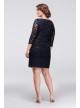 Plus Size Asymmetric Tiered Lace Sheath Dress Ronni Nicole 121508