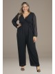 Plus Size Celina Chiffon Long Sleeve Jumpsuit Kiyonna 31222801