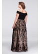 Plus Size Cold Shoulder Ball Gown with Floral Lace Nightway 21655W