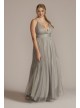 Plus Size Deep-V Sparkle A-Line Prom Dress Jules and Cleo D24NY22013W