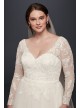 Plus Size Long Sleeve Wedding Dress With Low Back  Collection 9WG3831