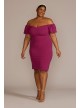 Plus Size Off-the-Shoulder Puff Sleeve Midi Dress DB Studio D39NY22326W