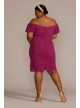 Plus Size Off-the-Shoulder Puff Sleeve Midi Dress DB Studio D39NY22326W