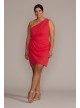 Plus Size One Shoulder Mini Dress with Cutout DB Studio WBM3089W