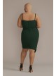 Plus Size Ruched Crepe Dress with Asymmetrical Hem Emerald Sundae GCVP3405