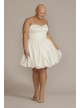 Plus Size Satin Bubble Hem Mini A-Line Jules and Cleo D24NY22396W