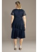 Plus Size Short Sleeve Tiered Lace Midi Dress Kiyonna 18220901