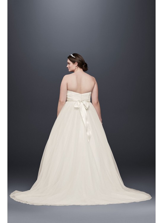 Plus Size Strapless Sweetheart Tulle Wedding Dress  Collection 9WG3802