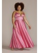 Plus Size V-Neck Crystal Embellished A-Line Gown Jules and Cleo WBM2783W