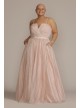 Plus Size V-Notch Strapless Sparkle Prom Gown Jules and Cleo D24NY22077W