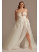 Plus Tulle Bodysuit Wedding Dress with Straps  9MBSWG898