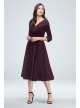 Portrait Collar and Cuff Sleeve Ruched Waist Dress Jessica Howard JHDM2599