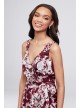 Printed Chiffon Faux-Wrap Bridesmaid Dress  F19748P