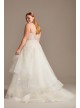 Printed Tulle Tiered Skirt Plus Size Wedding Dress  8CWG845