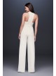 Racerback Crepe Jumpsuit with Crystal Belt DB Studio DS870065