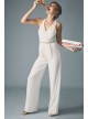 Racerback Crepe Jumpsuit with Crystal Belt DB Studio DS870065