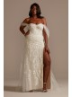 Removable Sleeve and Train Plus Size Wedding Dress  9LSSWG881