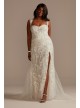 Removable Sleeves Plus Size Bodysuit Wedding Dress  9MBSWG881