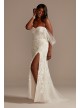 Removable Sleeves Plus Size Bodysuit Wedding Dress  9MBSWG881