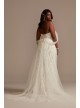 Removable Sleeves Plus Size Bodysuit Wedding Dress  9MBSWG881