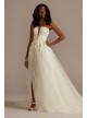 Removable Straps Tulle Bodysuit Wedding Dress  MBSWG898