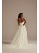 Removable Straps Tulle Bodysuit Wedding Dress  MBSWG898