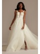 Removable Straps Tulle Petite Wedding Dress  7LSSWG898