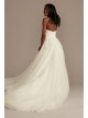 Removable Straps Tulle Petite Wedding Dress  7LSSWG898