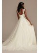 Removable Straps Tulle Wedding Dress with Slits  LSSWG898