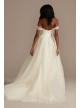 Removable Straps Tulle Wedding Dress with Slits  LSSWG898