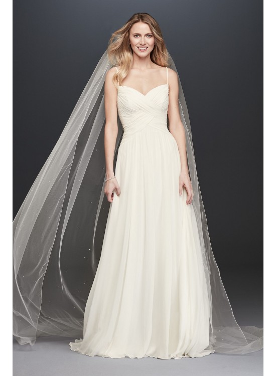 Ruched Bodice Chiffon A-Line Wedding Dress  Collection WG3856