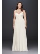 Ruched Bodice Chiffon Plus Size Wedding Dress  Collection 9WG3856