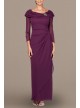 Ruched Embellished Portrait Collar Petite Gown Alex Evenings 8232929