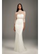 Ruched Illusion High-Neck Bandeau Sheath Gown  VW351520