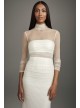 Ruched Illusion High-Neck Bandeau Sheath Gown  VW351520