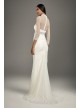 Ruched Illusion High-Neck Bandeau Sheath Gown  VW351520