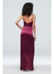 Ruched Low-Back Satin Cowlneck Sheath Dress Betsy and Adam A21847