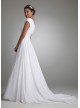 Ruched Short Sleeved Chiffon Wedding Dress  Collection 4XLSLV9743