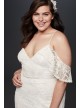 Ruffle Cold Shoulder Plus Size Wedding Dress Galina 9WG3954