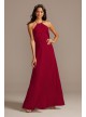 Ruffle High-Neck Chiffon Bridesmaid Dress  W11886