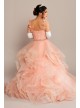 Ruffle Tulle Quince Dress with Convertible Straps Fifteen Roses FR2101