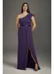 Ruffled One-Shoulder Double Cloth Bridesmaid Dress  VW360447