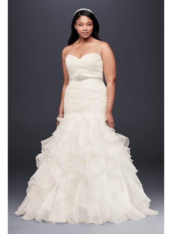 Ruffled Organza Plus Size Mermaid Wedding Dress  Collection 9WG3832