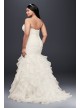 Ruffled Organza Plus Size Mermaid Wedding Dress  Collection 9WG3832