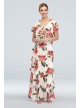 Ruffled Tiers Floral Chiffon Flutter Sleeve Gown Ignite 9171433