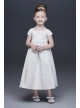 Satin A-Line Flower Girl Dress with Cap Sleeves  OP256